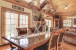 Antler Lodge - Dinning area and wild game mounts. 